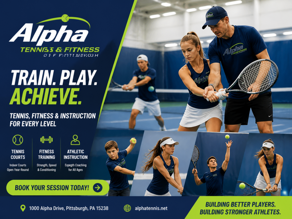 Book a tennis lesson at Alpha in Pittsburgh